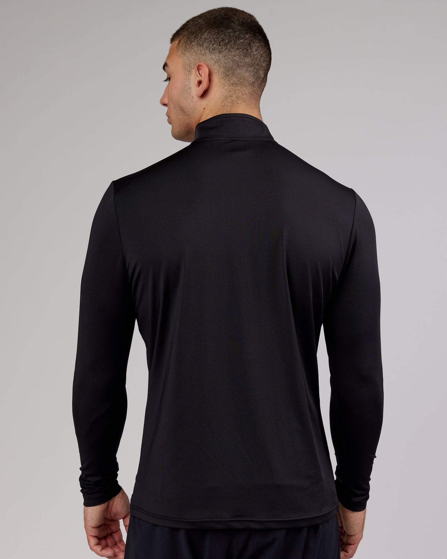 Streamlined 1/4 Zip Active LS Top - Black