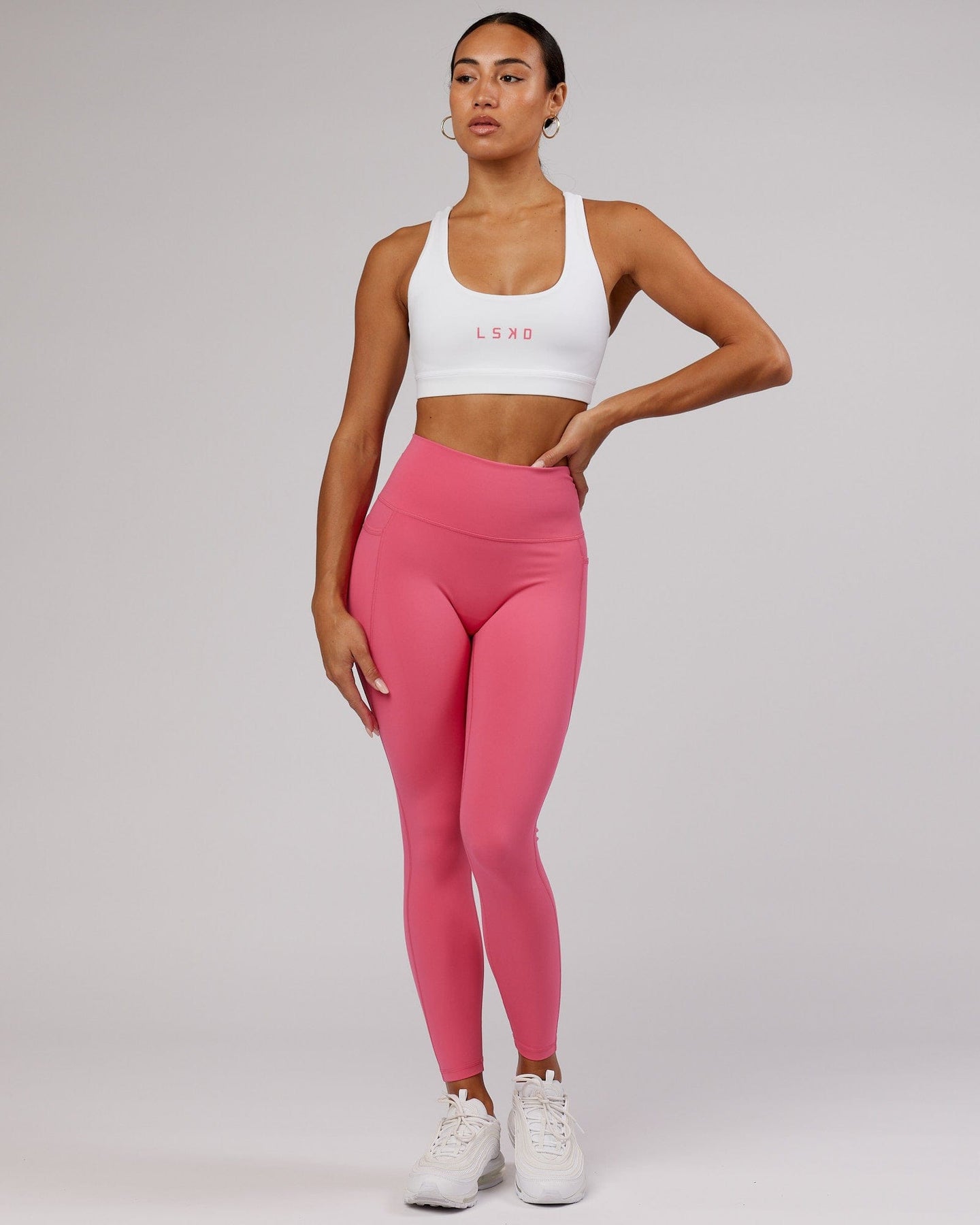 Rep Sports Bra Small Logo - White-Flamingo