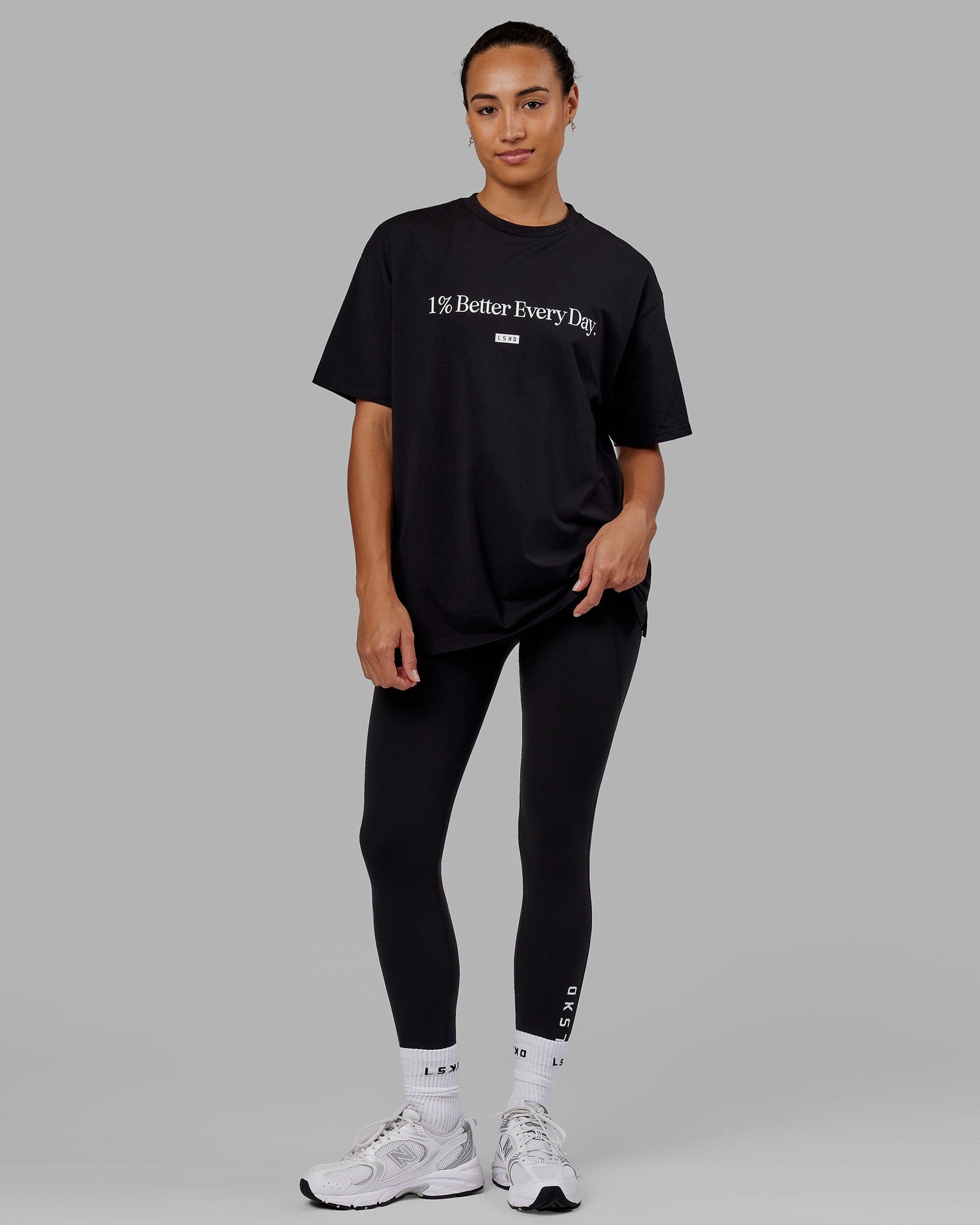 Unisex 1% Better FLXCotton Tee Oversize - Black | LSKD