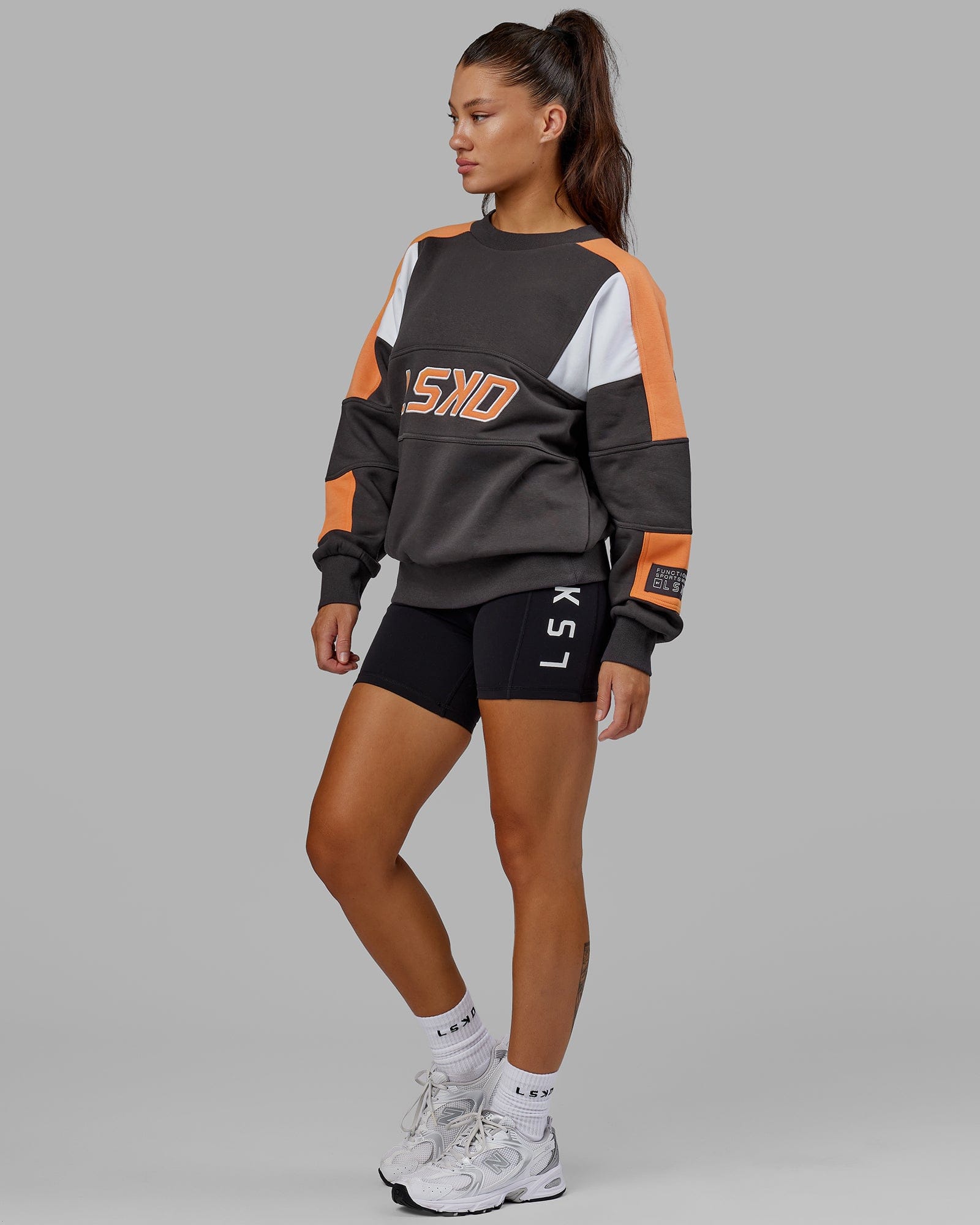 Unisex Slam Sweater Oversize - Asphalt-Tangerine | LSKD