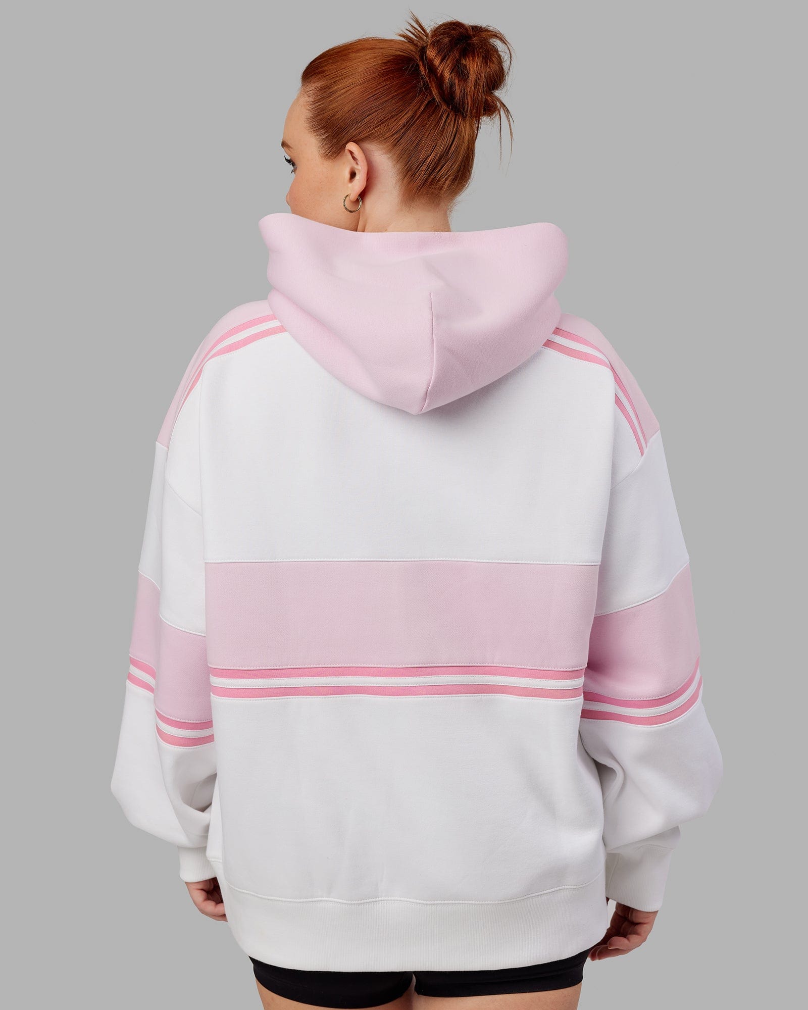 White and store pink adidas hoodie